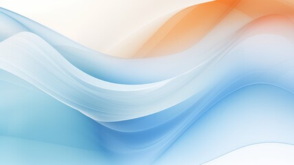 A smooth, flowing abstract design featuring gradients of blue and orange, ideal for backgrounds or digital art.