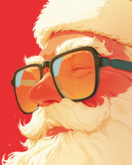 Illustration. Postcard.santa claus. Christmas.