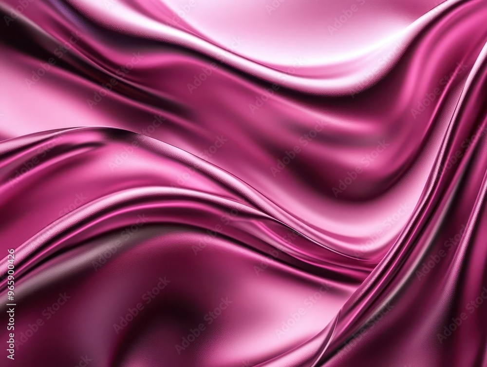 Poster abstract pink background with dynamic dark curves metallic sheen effect futuristic and elegant desig