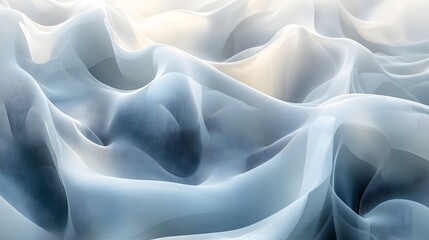 Obraz premium An abstract background of geometric forms in soft grey and white hues, with subtle blurring, creating a calm and understated design.