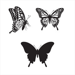 butterfly silhouettes, bundle collection