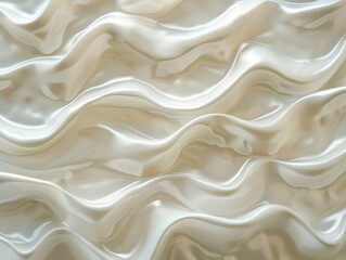 abstract texture undulating waves of pearlescent white creating a subtle glossy pattern on a pristine background evoking a sense of serene movement and elegance