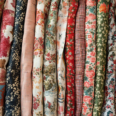 fabric textile floral pattern design colors fashion sewing material vintage home decor fabric swatches quilting upholstery garment making craftsmanship prints 