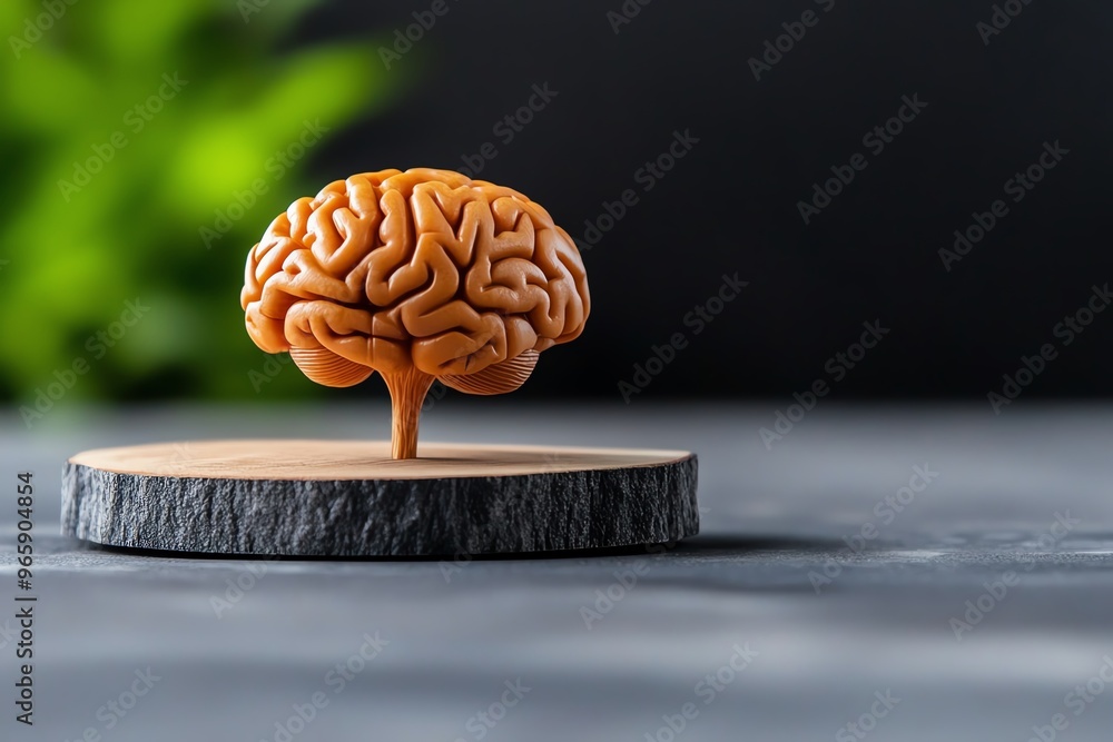 Wall mural brain reaching a state of flow where time disappears and total focus is achieved, unlocking untapped