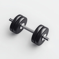 Fototapeta premium dumbbell weights fitness gym exercise strength workout black weights dumbbell training weightlifting gym equipment home gym health physical fitness bodybuilding 