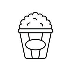 Popcorn vector icon stock illustration