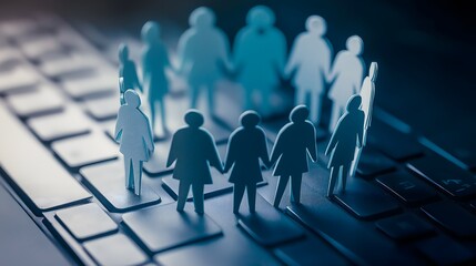 online community concept virtual group of people