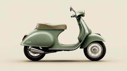 Fototapeta premium vintage scooter isolated on white