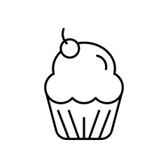 Cupcake vector icon stock illustration