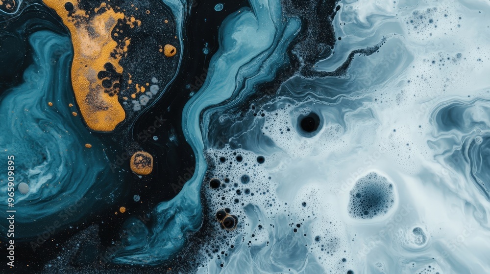 Poster mesmerizing swirls of color: a stunning abstract representation of fluid dynamics and artistry