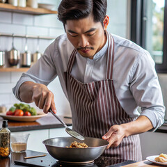 person cooking in the kitchen