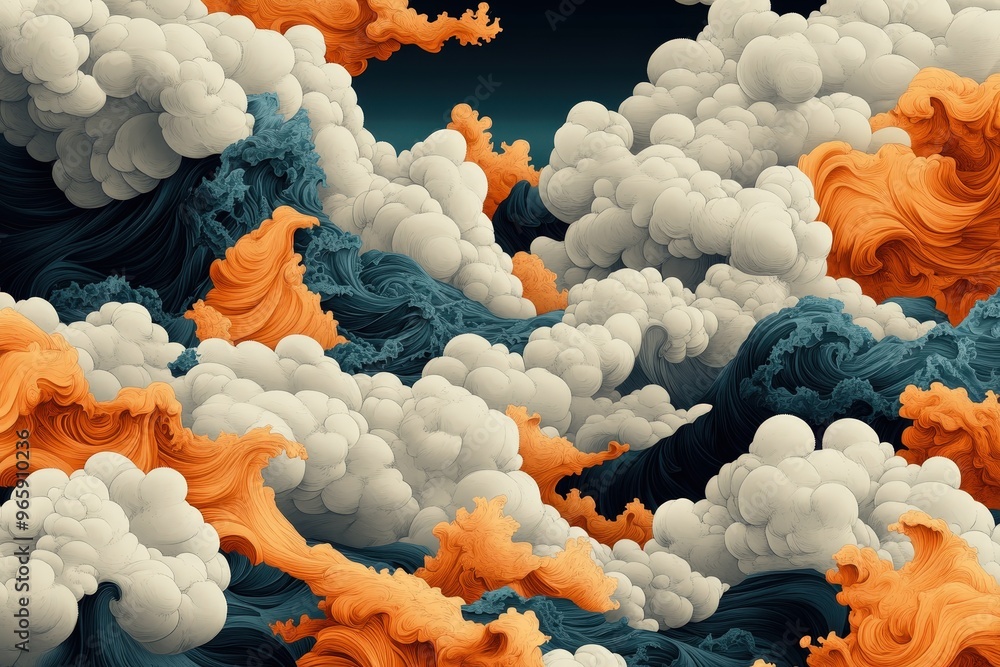 Poster Surreal Swirls of Color: A Fascinating Journey Through Weather Patterns and Forecasting Artistry