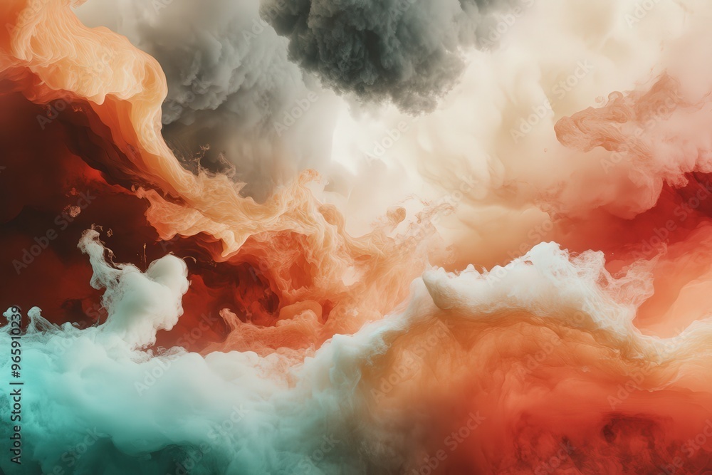 Aufkleber dynamic swirls of color: capturing the essence of atmospheric science in abstract artistry