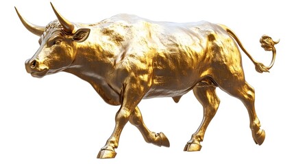 Majestic Bronze Bull Statue on Display in a Luxury Interior or Outdoor Setting