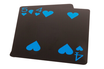 Obraz premium card black game deck point nine hart