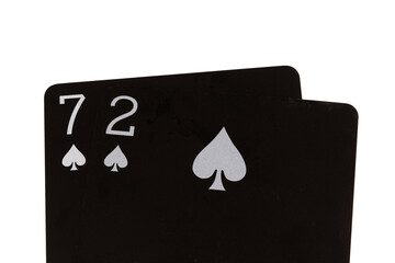 card black game deck point nine spade seven two