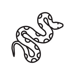 Obraz premium Snake Outline Icon, Vector illustration