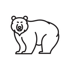 Bear Outline Icon, Vector illustration