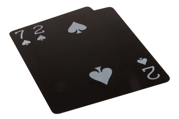 card black game deck point nine spade seven two