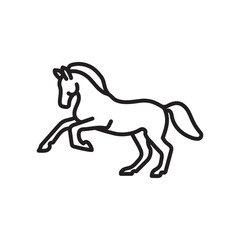 Horse Outline Icon, Vector illustration