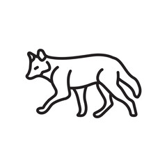 Coyote Outline Icon, Vector illustration