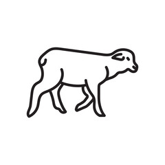 Sheep Outline Icon, Vector illustration