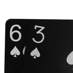 card black game deck point nine spade six three