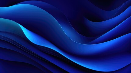 Obraz premium A smooth, flowing abstract design in shades of blue, creating a sense of depth and tranquility.