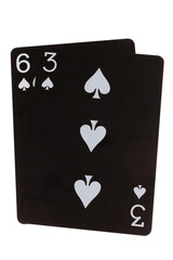 card black game deck point nine spade six three