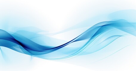Fototapeta premium A smooth, flowing abstract design in shades of blue, evoking a sense of calm and fluidity.