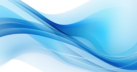 Obraz premium A smooth, flowing abstract design in shades of blue, evoking a sense of calm and fluidity.