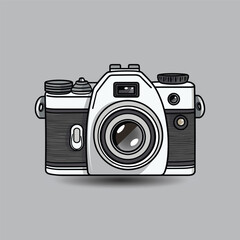 Camera Hand drawn vector illustration Isolated on white background
