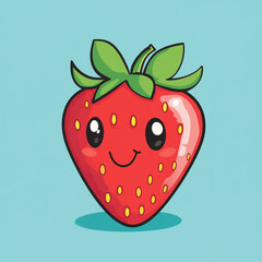 Obraz premium strawberry on a blue background