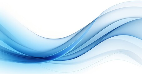 Fototapeta premium A smooth, flowing abstract design in shades of blue, ideal for backgrounds or digital graphics.