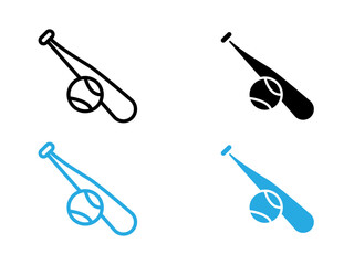 baseball sports icon black and white vector outline sign
