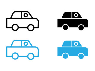 car driver icon black and white vector outline sign