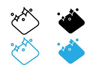 clean surface icon black and white vector outline sign