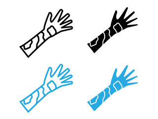 Contact Dermatitis icon black and white vector outline sign