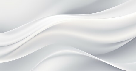 A smooth, flowing abstract design in shades of white, evoking a sense of calm and elegance.