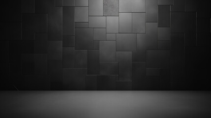 A black wall with a gray background
