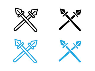 lance icon black and white vector outline sign