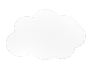 White cloud illustration. On isolated transparent background.