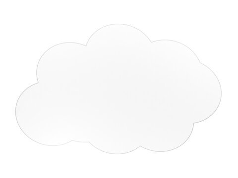 White cloud illustration. On isolated transparent background.