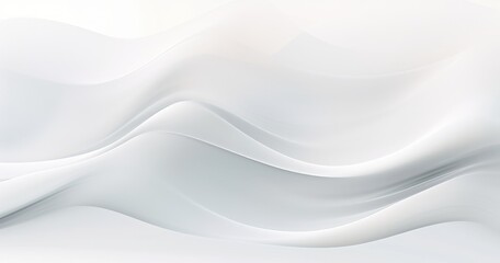 A smooth, flowing abstract design in soft white tones, evoking a sense of calm and elegance.