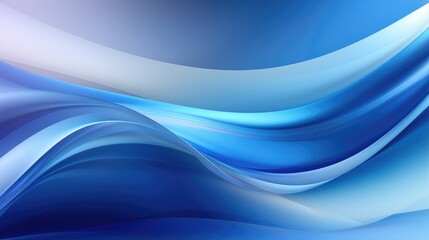 Fototapeta premium A smooth, flowing abstract design in various shades of blue, ideal for backgrounds or digital art projects.