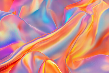 Obraz premium Abstract neon background for presentations. Background made of multicolored fabric.