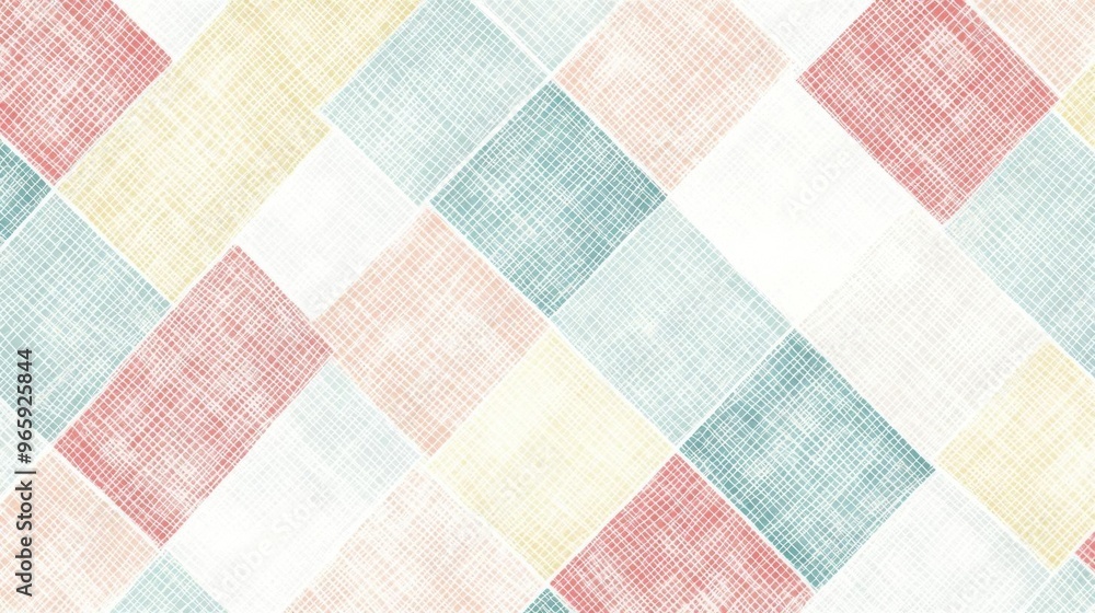 Poster lattice crosshatch grid design in soft colors