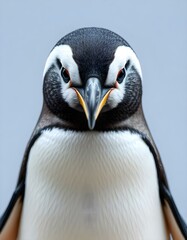 close up of a penguin