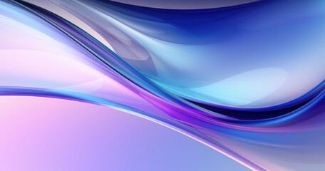 A smooth, flowing abstract design with gradients of blue and purple, creating a calming and modern visual effect.