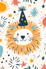 a distinct and engaging visual concept suitable for wallpaper designs with soft colors and cute cartoon animal themes. 